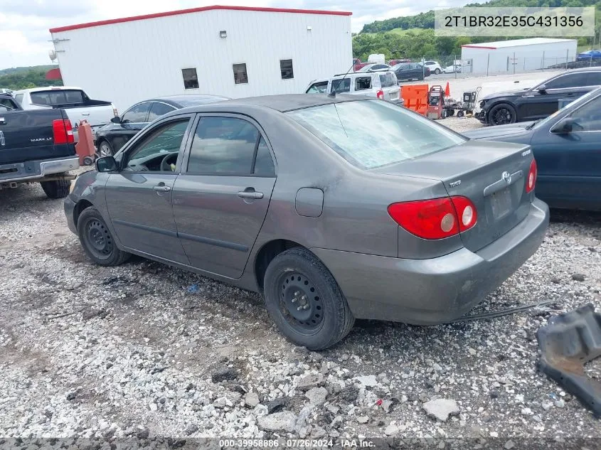 2005 Toyota Corolla Ce/Le/S VIN: 2T1BR32E35C431356 Lot: 39958886