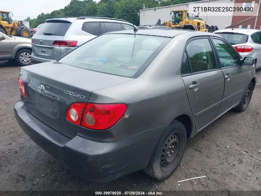 2005 Toyota Corolla Ce/Le/S VIN: 2T1BR32E25C390430 Lot: 39979020