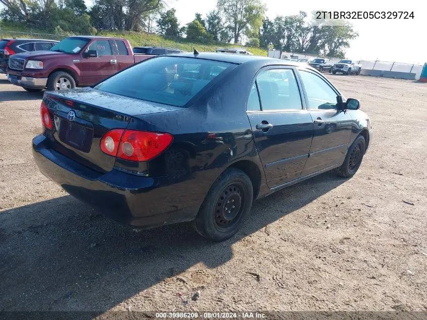 2005 Toyota Corolla Ce VIN: 2T1BR32E05C329724 Lot: 39986209