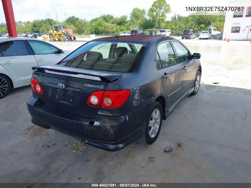 2005 Toyota Corolla S VIN: 1NXBR32E75Z470787 Lot: 40021591