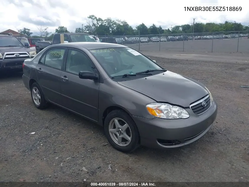 2005 Toyota Corolla Le VIN: 1NXBR30E55Z518869 Lot: 40051039