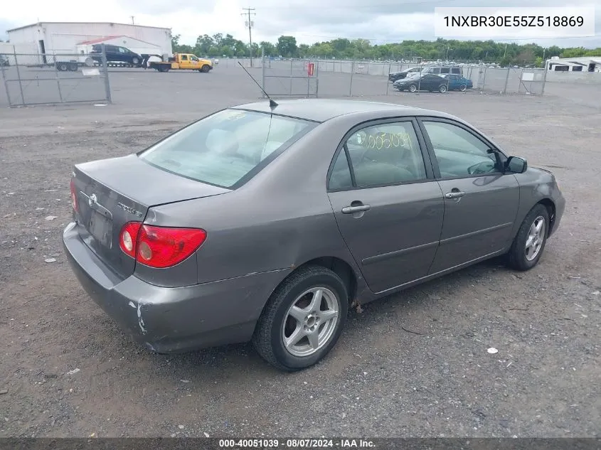 2005 Toyota Corolla Le VIN: 1NXBR30E55Z518869 Lot: 40051039