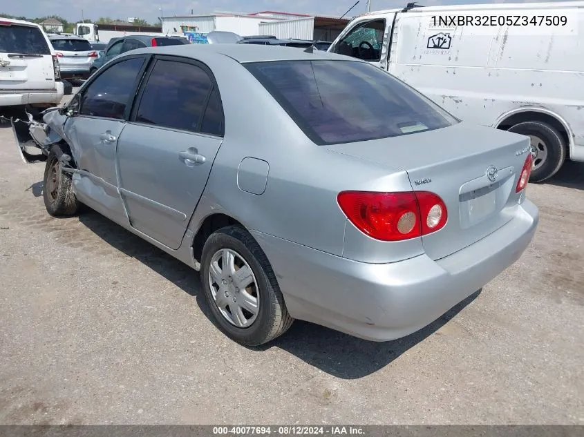 2005 Toyota Corolla Le VIN: 1NXBR32E05Z347509 Lot: 40077694