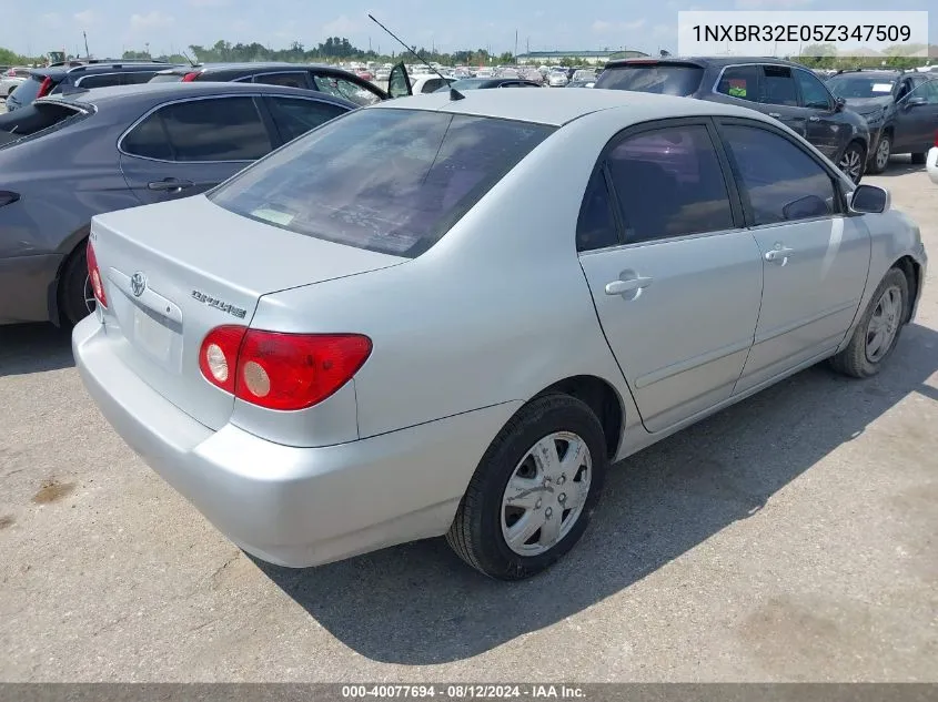 2005 Toyota Corolla Le VIN: 1NXBR32E05Z347509 Lot: 40077694