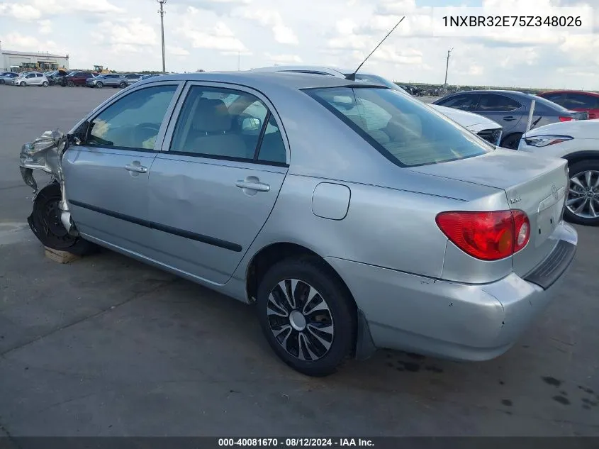 1NXBR32E75Z348026 2005 Toyota Corolla Ce