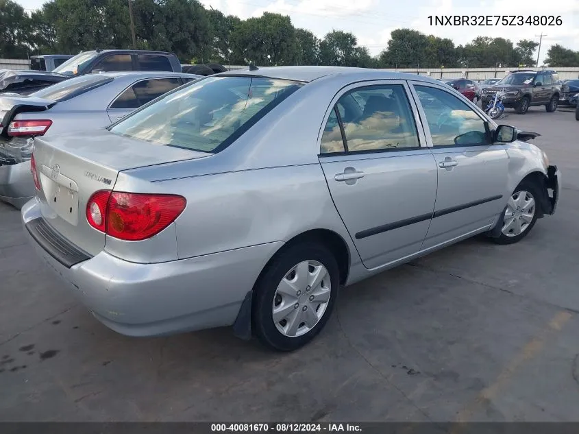 1NXBR32E75Z348026 2005 Toyota Corolla Ce