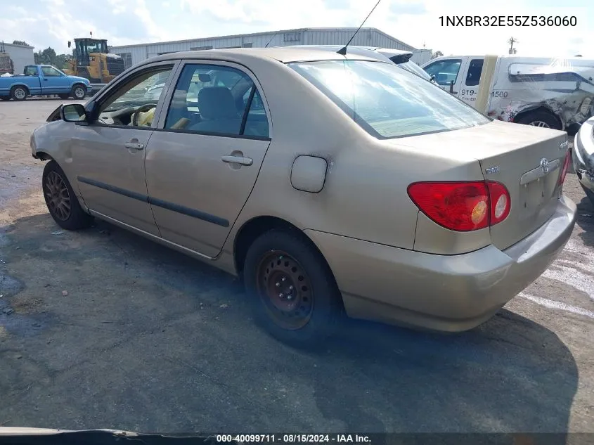 2005 Toyota Corolla Ce VIN: 1NXBR32E55Z536060 Lot: 40099711