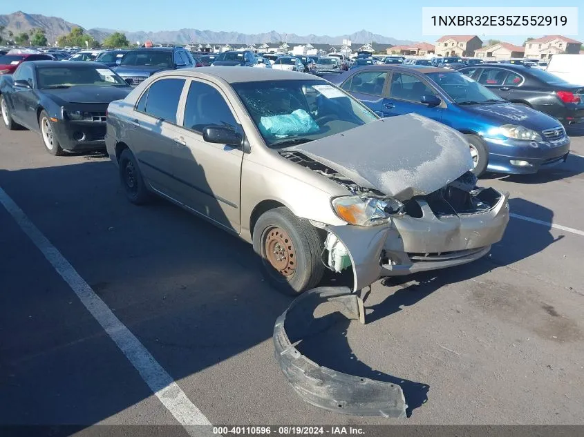 2005 Toyota Corolla Ce VIN: 1NXBR32E35Z552919 Lot: 40110596