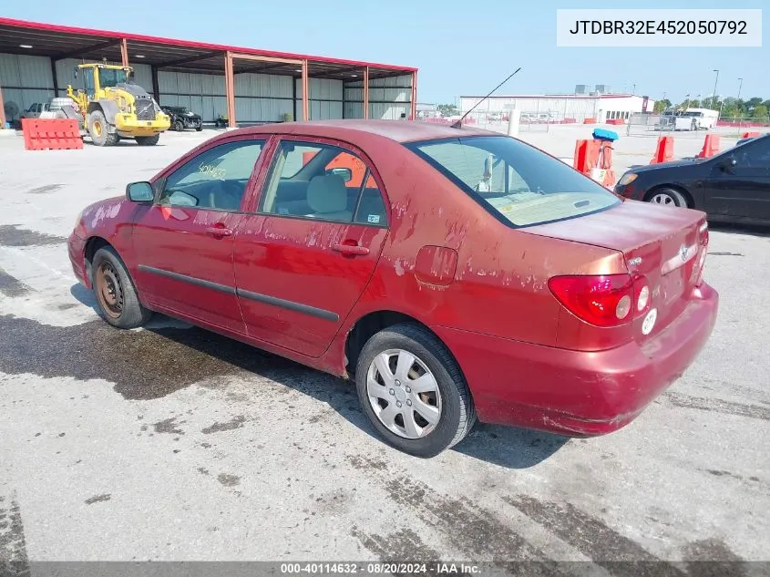 2005 Toyota Corolla Ce VIN: JTDBR32E452050792 Lot: 40114632