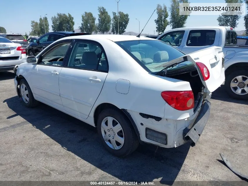 2005 Toyota Corolla Ce/Le/S VIN: 1NXBR32E35Z401241 Lot: 40124457