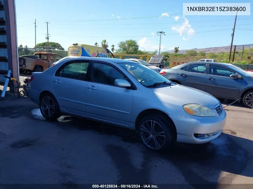 2005 Toyota Corolla Le VIN: 1NXBR32E15Z383600 Lot: 40125834