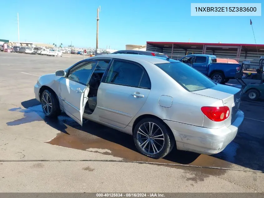 2005 Toyota Corolla Le VIN: 1NXBR32E15Z383600 Lot: 40125834