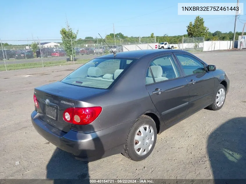 2005 Toyota Corolla Ce VIN: 1NXBR32E75Z461443 Lot: 40154721