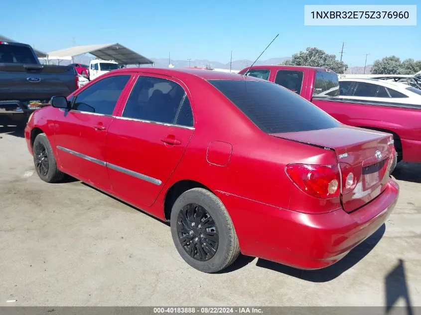 2005 Toyota Corolla Ce VIN: 1NXBR32E75Z376960 Lot: 40183888