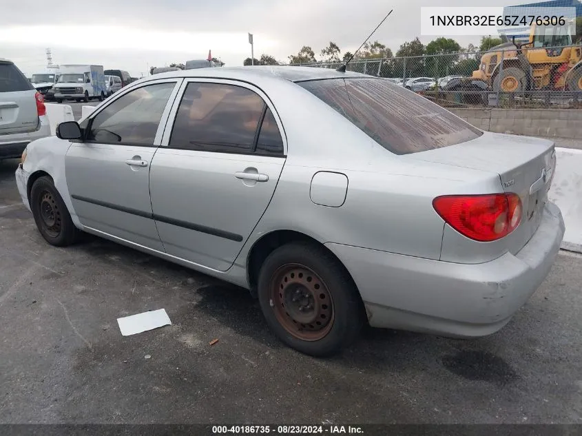 2005 Toyota Corolla Ce VIN: 1NXBR32E65Z476306 Lot: 40186735