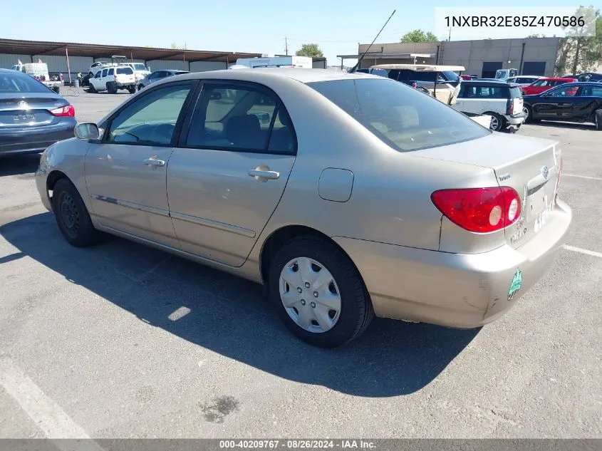 2005 Toyota Corolla Le VIN: 1NXBR32E85Z470586 Lot: 40209767