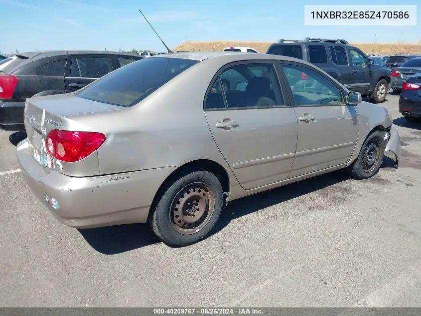 2005 Toyota Corolla Le VIN: 1NXBR32E85Z470586 Lot: 40209767