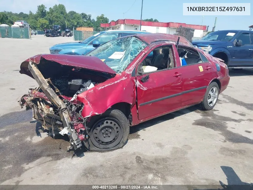 2005 Toyota Corolla Ce VIN: 1NXBR32E15Z497631 Lot: 40213285