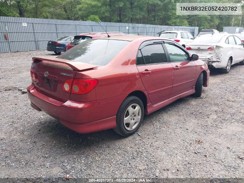 2005 Toyota Corolla S VIN: 1NXBR32E05Z420782 Lot: 40217373