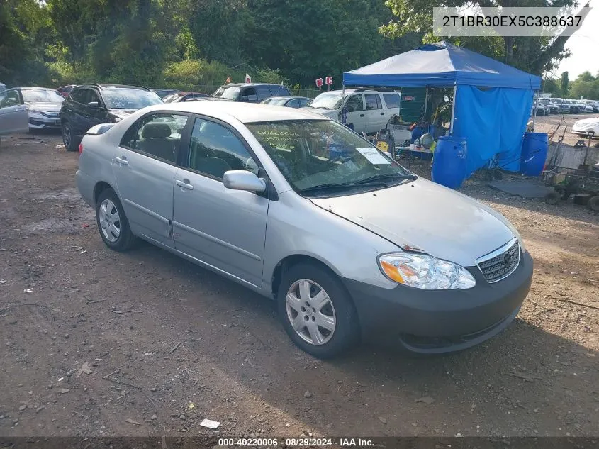 2005 Toyota Corolla Le VIN: 2T1BR30EX5C388637 Lot: 40220006