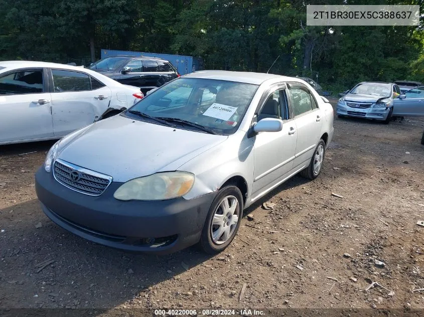 2005 Toyota Corolla Le VIN: 2T1BR30EX5C388637 Lot: 40220006