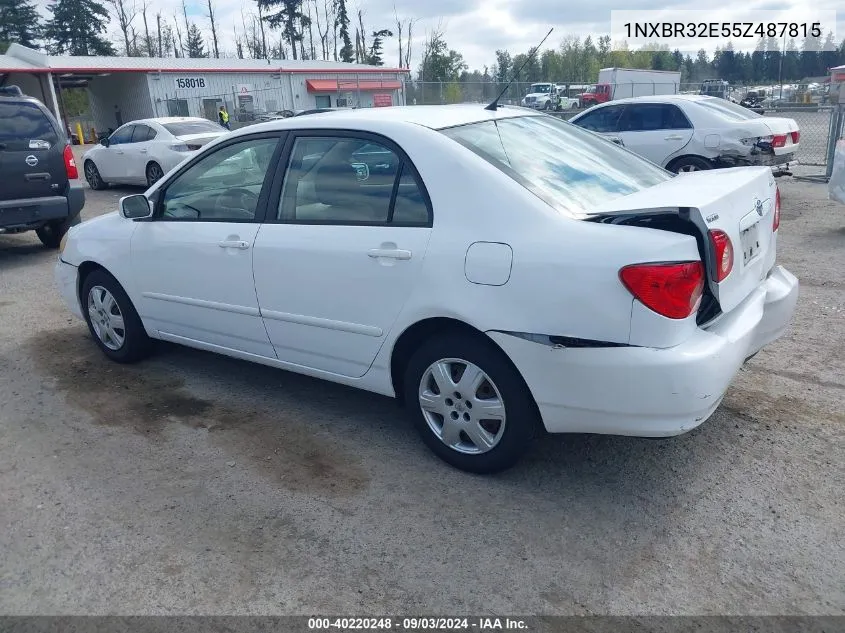 2005 Toyota Corolla Le VIN: 1NXBR32E55Z487815 Lot: 40220248