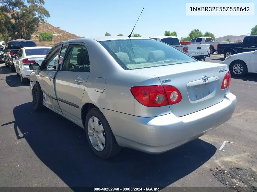 2005 Toyota Corolla Ce VIN: 1NXBR32E55Z558642 Lot: 40252940