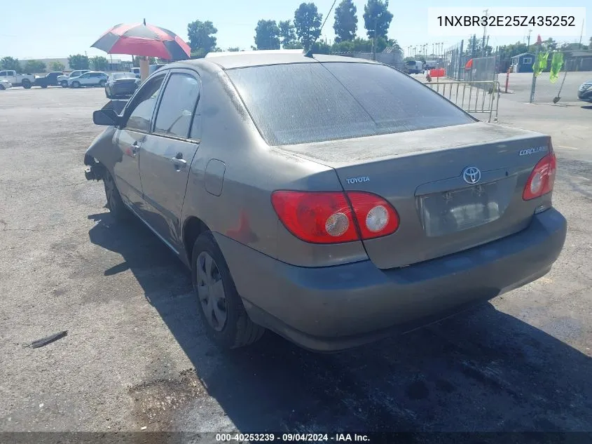 2005 Toyota Corolla Ce VIN: 1NXBR32E25Z435252 Lot: 40253239