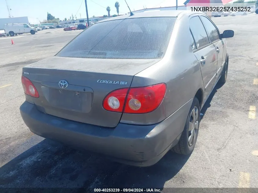 2005 Toyota Corolla Ce VIN: 1NXBR32E25Z435252 Lot: 40253239