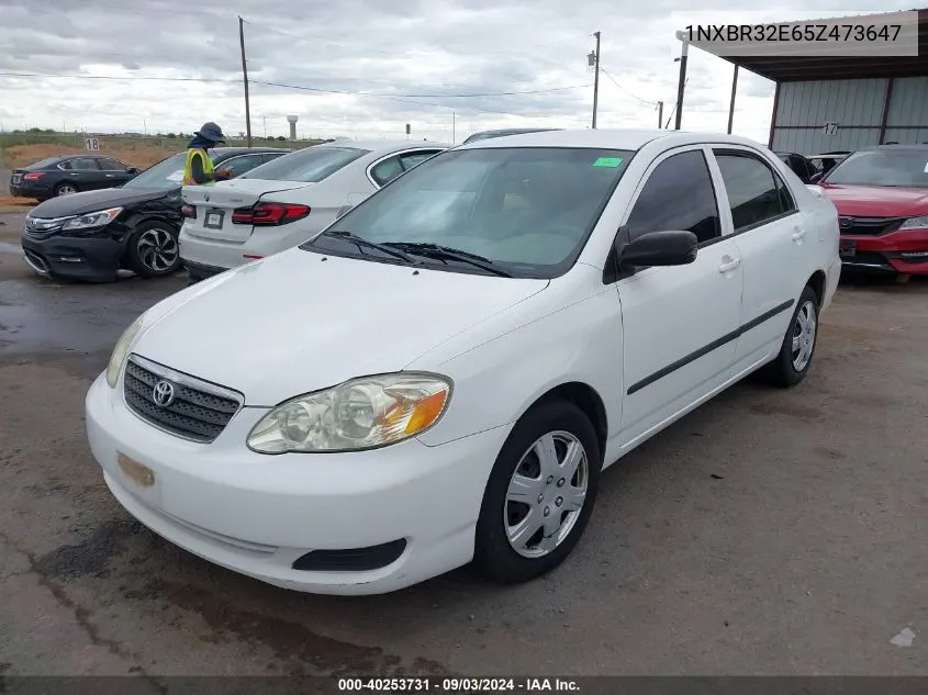 2005 Toyota Corolla Ce VIN: 1NXBR32E65Z473647 Lot: 40253731