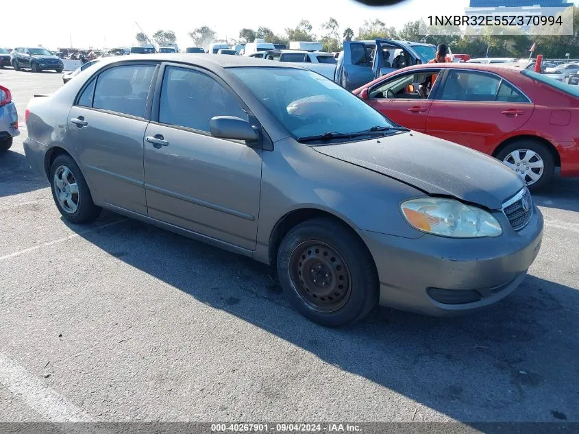 2005 Toyota Corolla Le VIN: 1NXBR32E55Z370994 Lot: 40267901