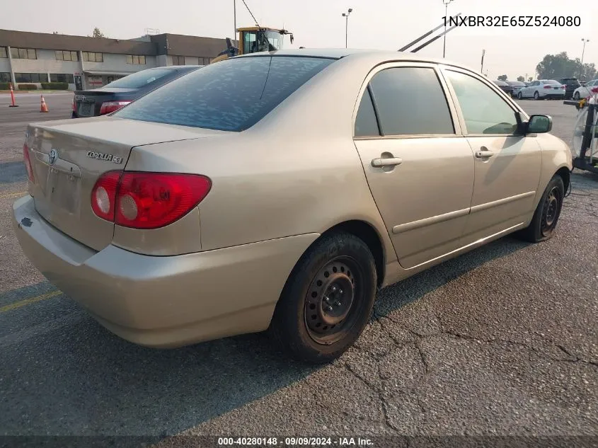 2005 Toyota Corolla Ce VIN: 1NXBR32E65Z524080 Lot: 40280148