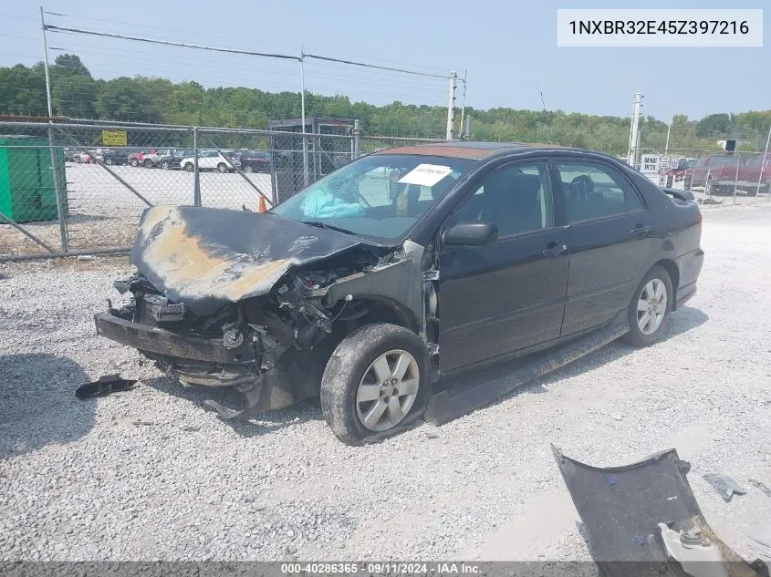 2005 Toyota Corolla S VIN: 1NXBR32E45Z397216 Lot: 40286365