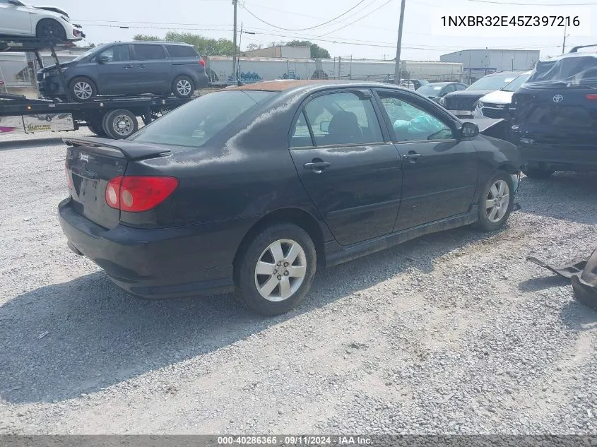 2005 Toyota Corolla S VIN: 1NXBR32E45Z397216 Lot: 40286365