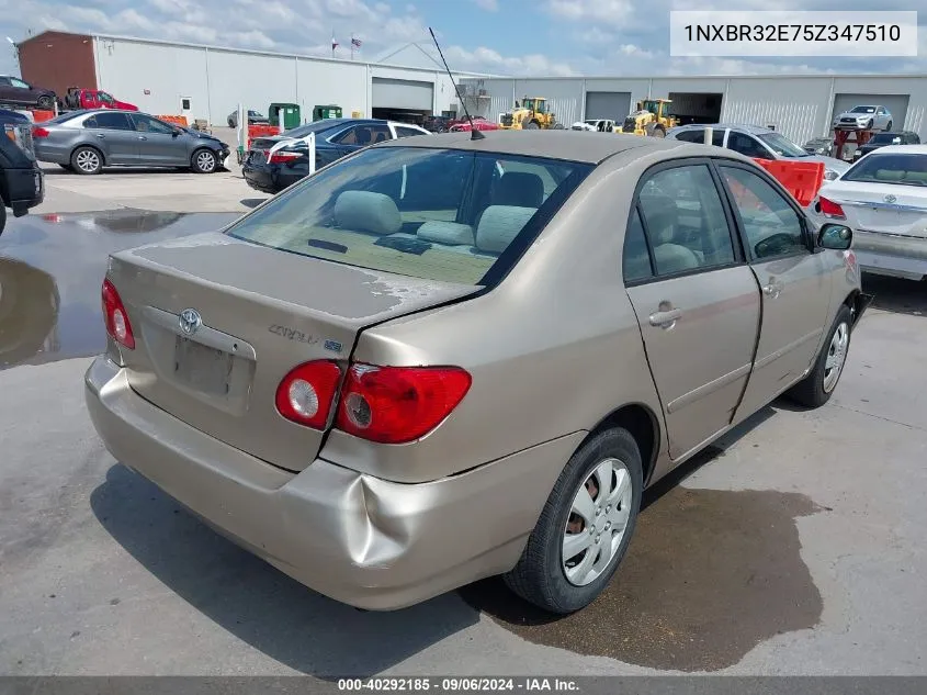 2005 Toyota Corolla Le VIN: 1NXBR32E75Z347510 Lot: 40292185