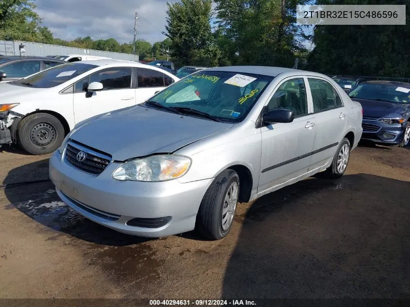 2005 Toyota Corolla Ce/Le/S VIN: 2T1BR32E15C486596 Lot: 40294631