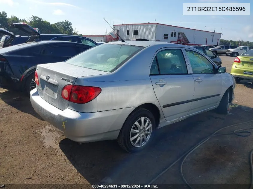 2005 Toyota Corolla Ce/Le/S VIN: 2T1BR32E15C486596 Lot: 40294631