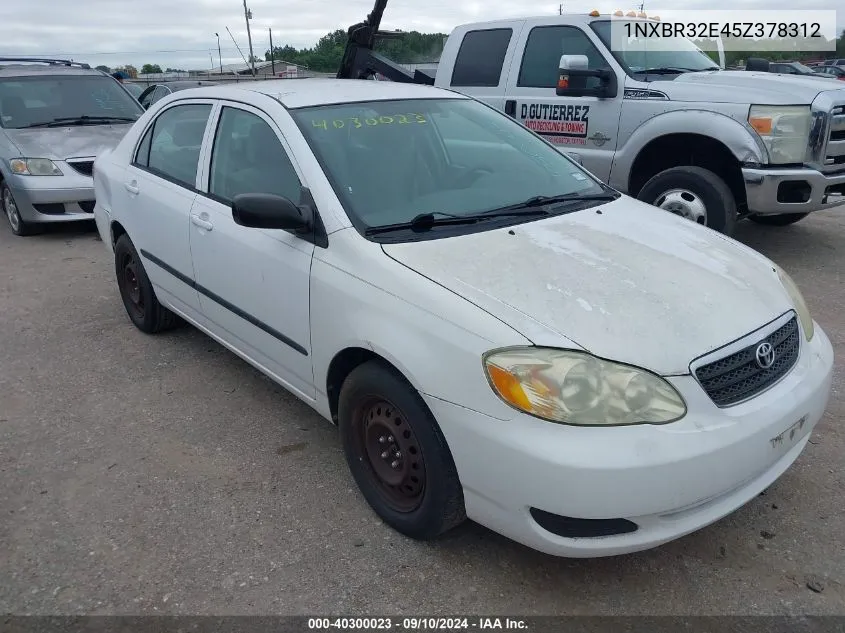 2005 Toyota Corolla Ce VIN: 1NXBR32E45Z378312 Lot: 40300023