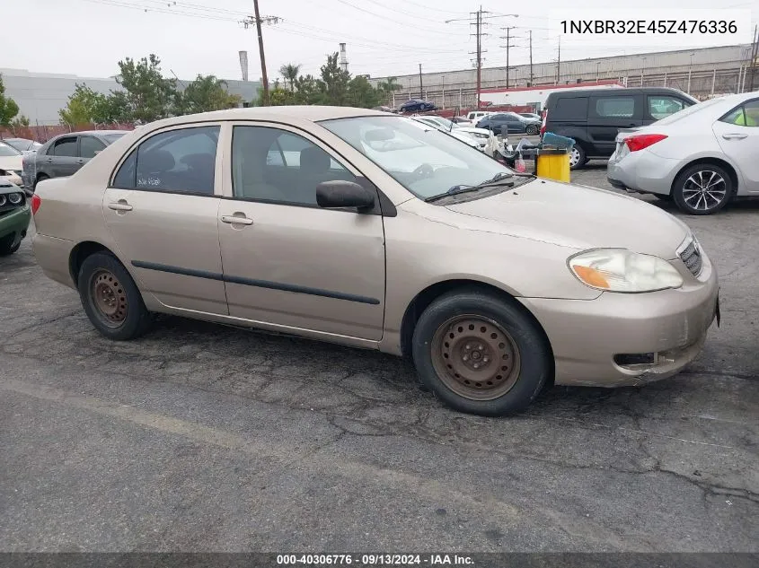 2005 Toyota Corolla Ce VIN: 1NXBR32E45Z476336 Lot: 40306776