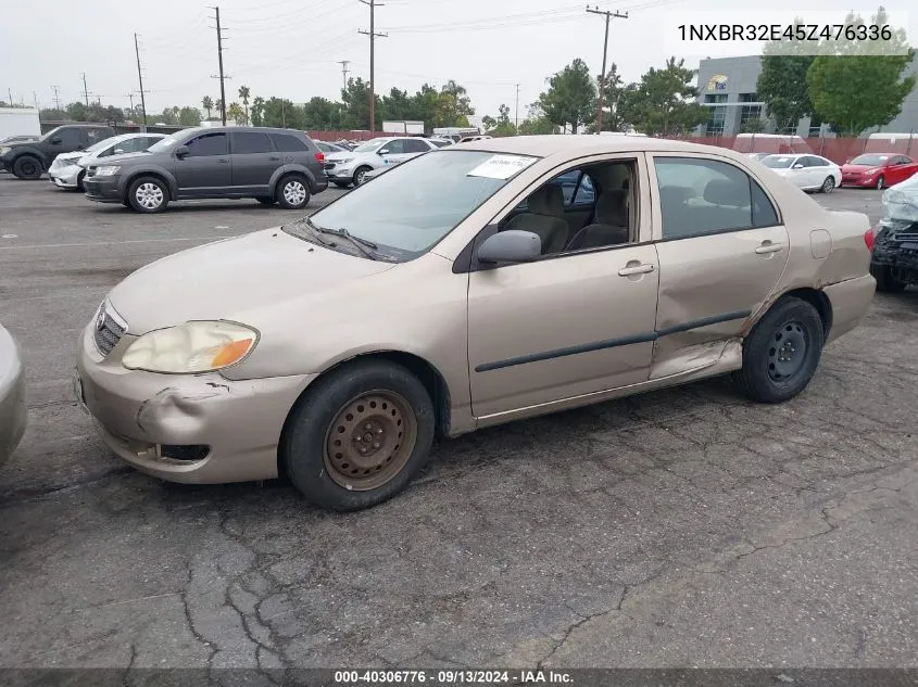 2005 Toyota Corolla Ce VIN: 1NXBR32E45Z476336 Lot: 40306776