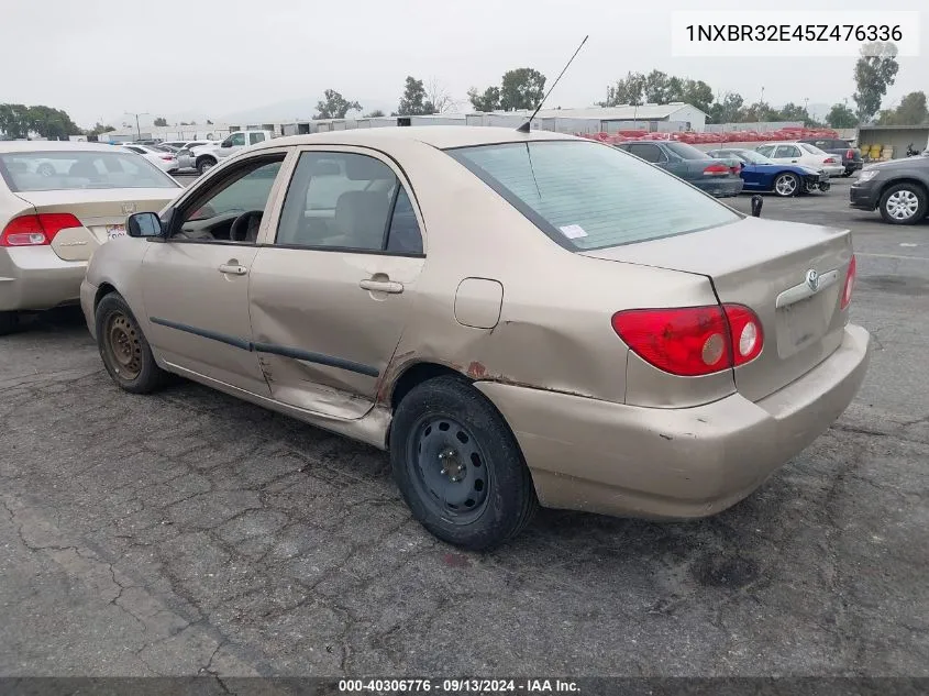 2005 Toyota Corolla Ce VIN: 1NXBR32E45Z476336 Lot: 40306776