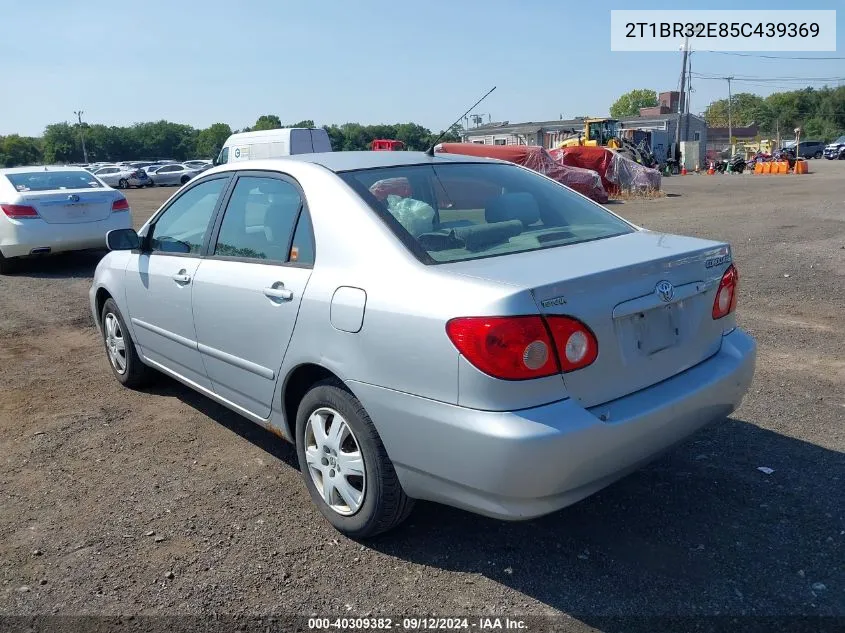 2005 Toyota Corolla Le VIN: 2T1BR32E85C439369 Lot: 40309382