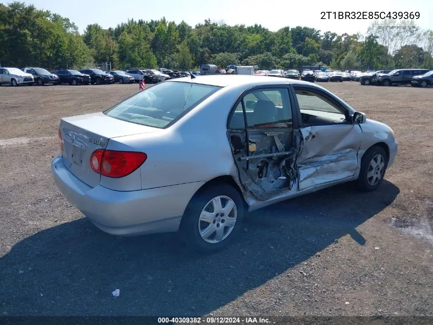 2005 Toyota Corolla Le VIN: 2T1BR32E85C439369 Lot: 40309382