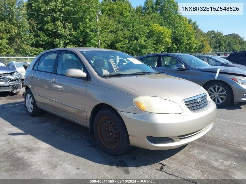 2005 Toyota Corolla Le VIN: 1NXBR32E15Z548626 Lot: 40311469