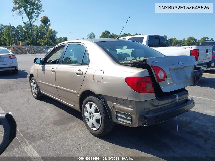 2005 Toyota Corolla Le VIN: 1NXBR32E15Z548626 Lot: 40311469