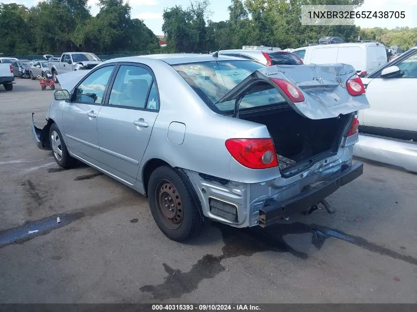 2005 Toyota Corolla Le VIN: 1NXBR32E65Z438705 Lot: 40315393