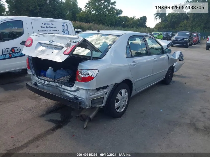 1NXBR32E65Z438705 2005 Toyota Corolla Le