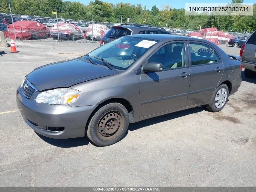 2005 Toyota Corolla Ce VIN: 1NXBR32E75Z380734 Lot: 40323070