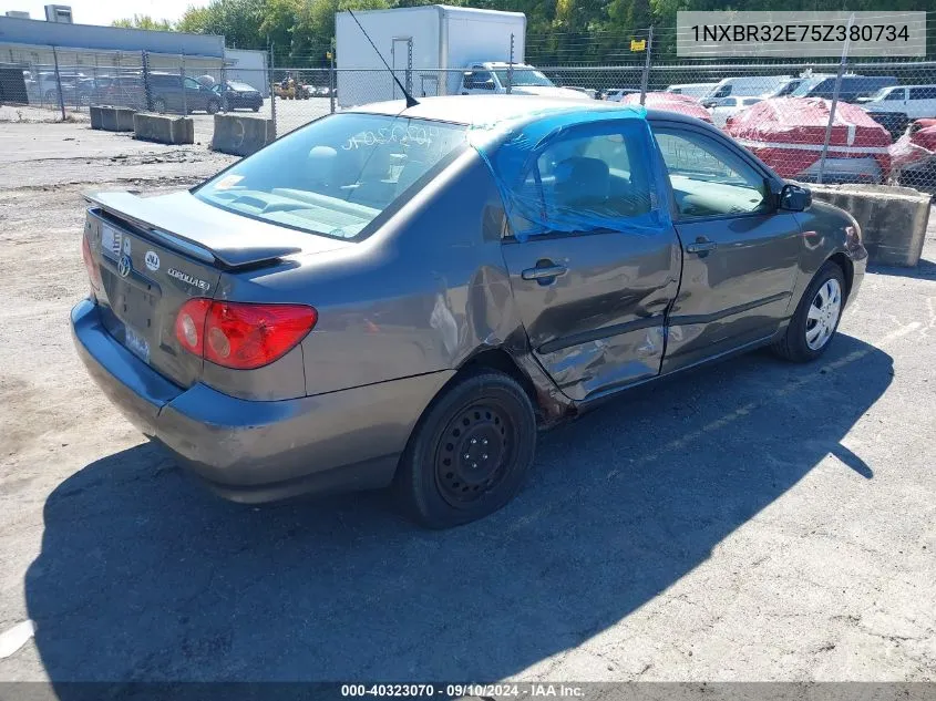 2005 Toyota Corolla Ce VIN: 1NXBR32E75Z380734 Lot: 40323070