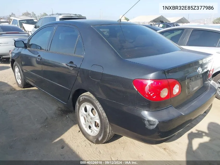 1NXBR32E85Z377986 2005 Toyota Corolla Le